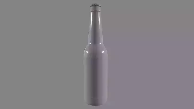 Beer Bottle 3d Model - Long Neck 330ml - High Poly Free 3D model