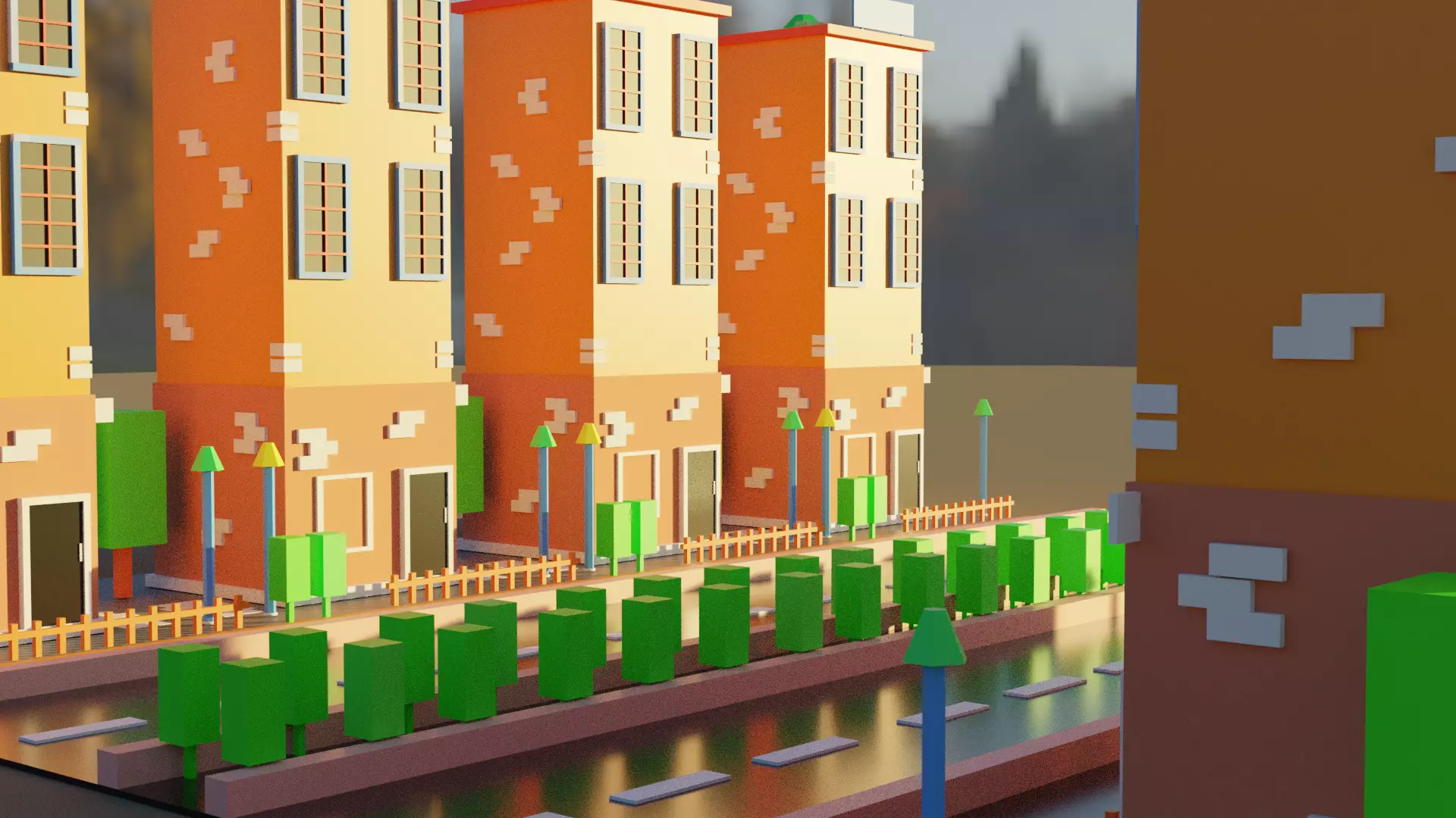 Building city Free low-poly 3D model