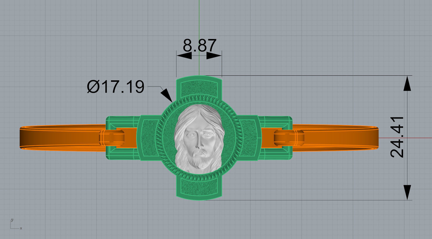 BRACELET CROSS N - 16 3D print model_13