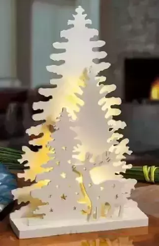 Christmas Tree Silhouette 3D print model Christmas Tree Silhouette 3D print model