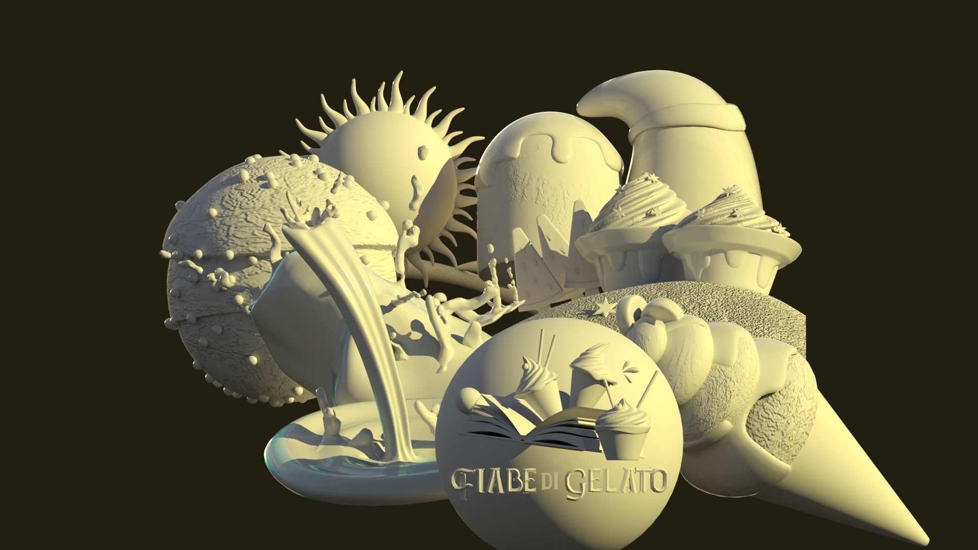 Ice-cream 3D model_3