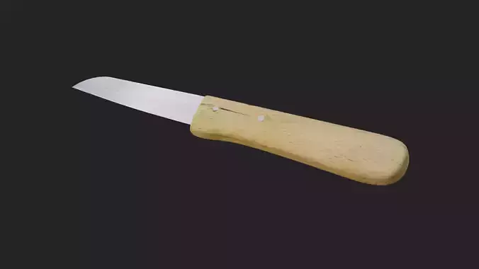 KNIFE wooden Low-poly 3D model