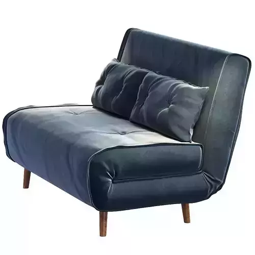 Huru Small Sofa Bed Low-poly 3D model