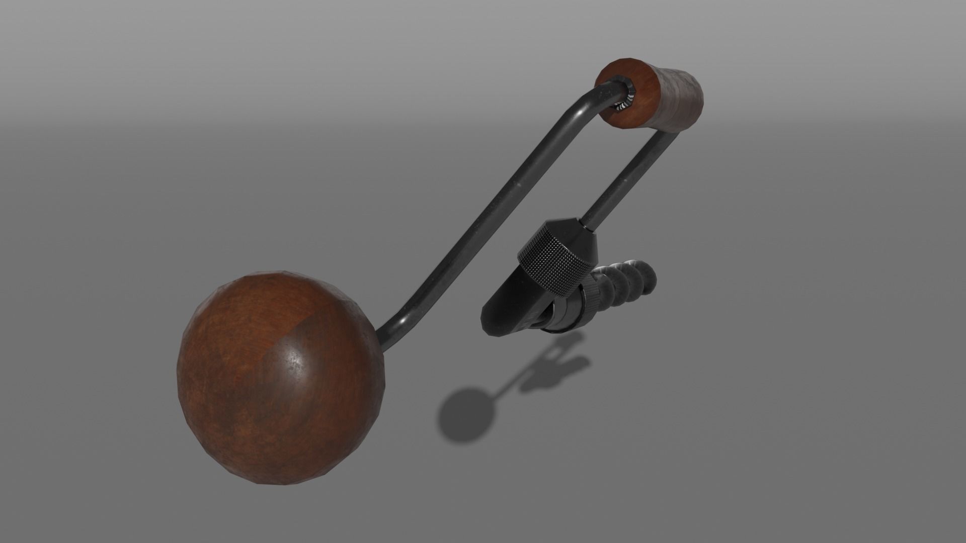 Vintage Low Poly Hand-Drill Low-poly 3D model_7