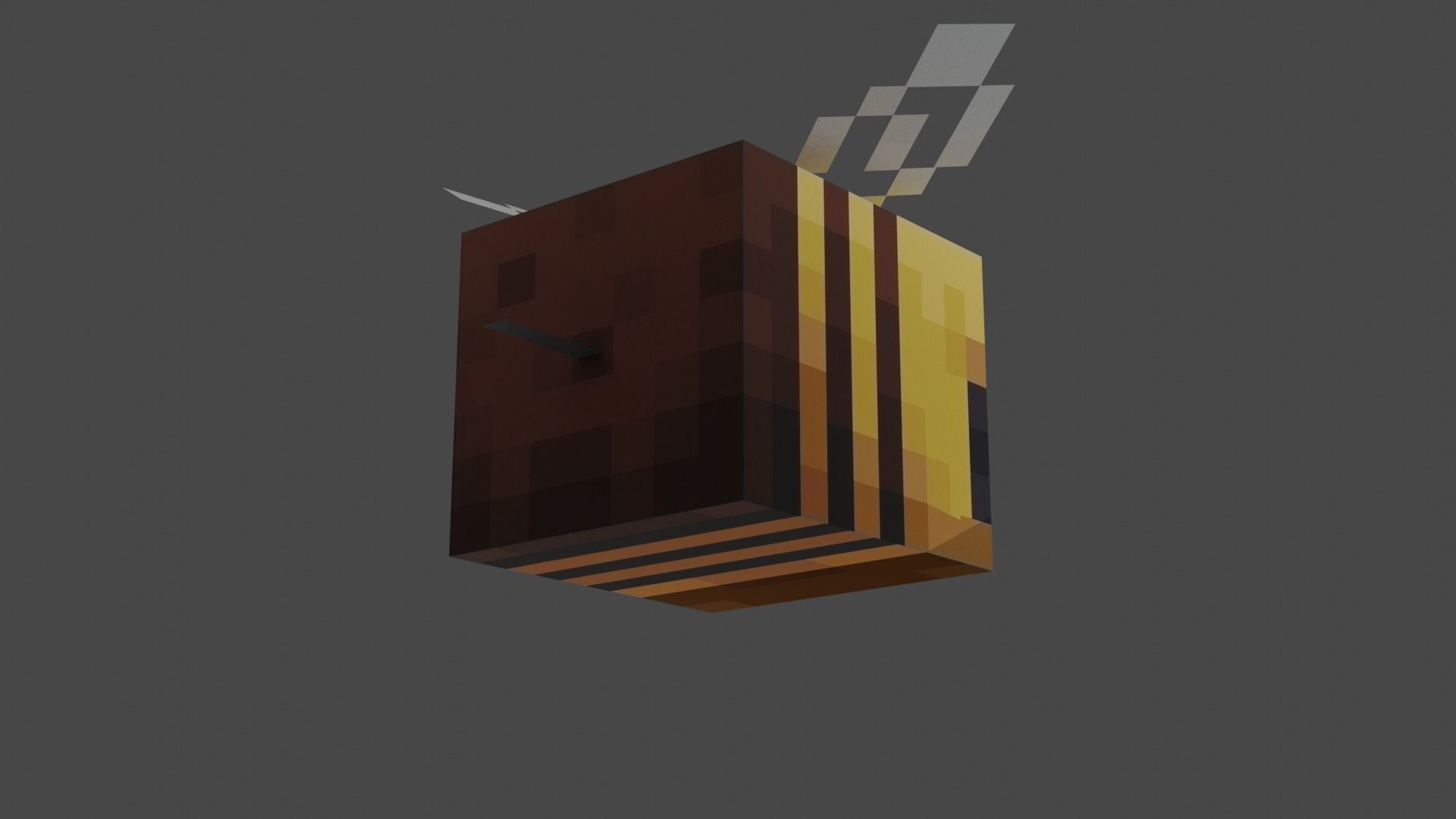 Minecraft Bee Free Free low-poly 3D model_4