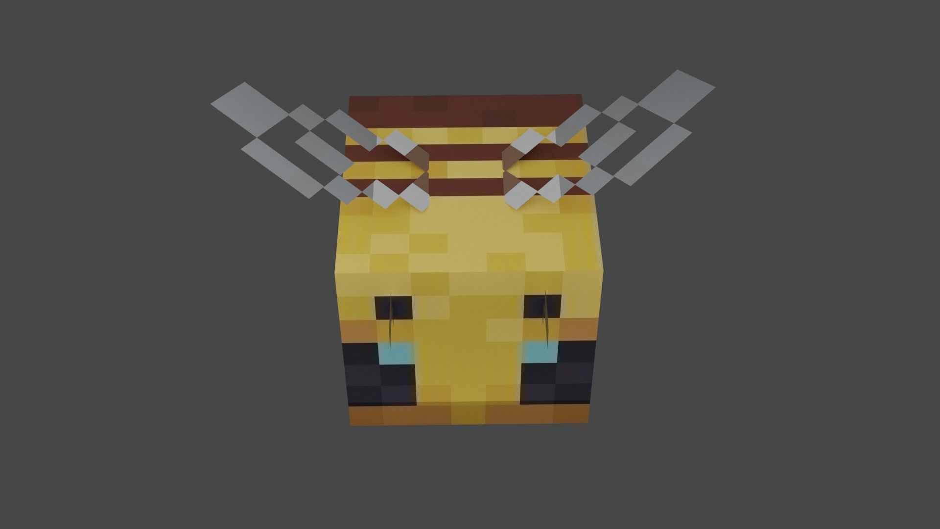 Minecraft Bee Free Free low-poly 3D model_2