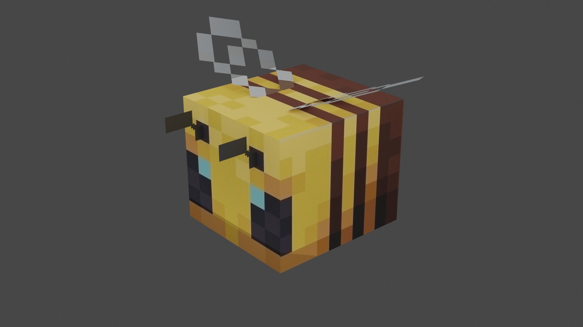 Minecraft Bee Free Free low-poly 3D model_3
