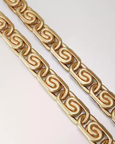 Necklace S two gold chain links