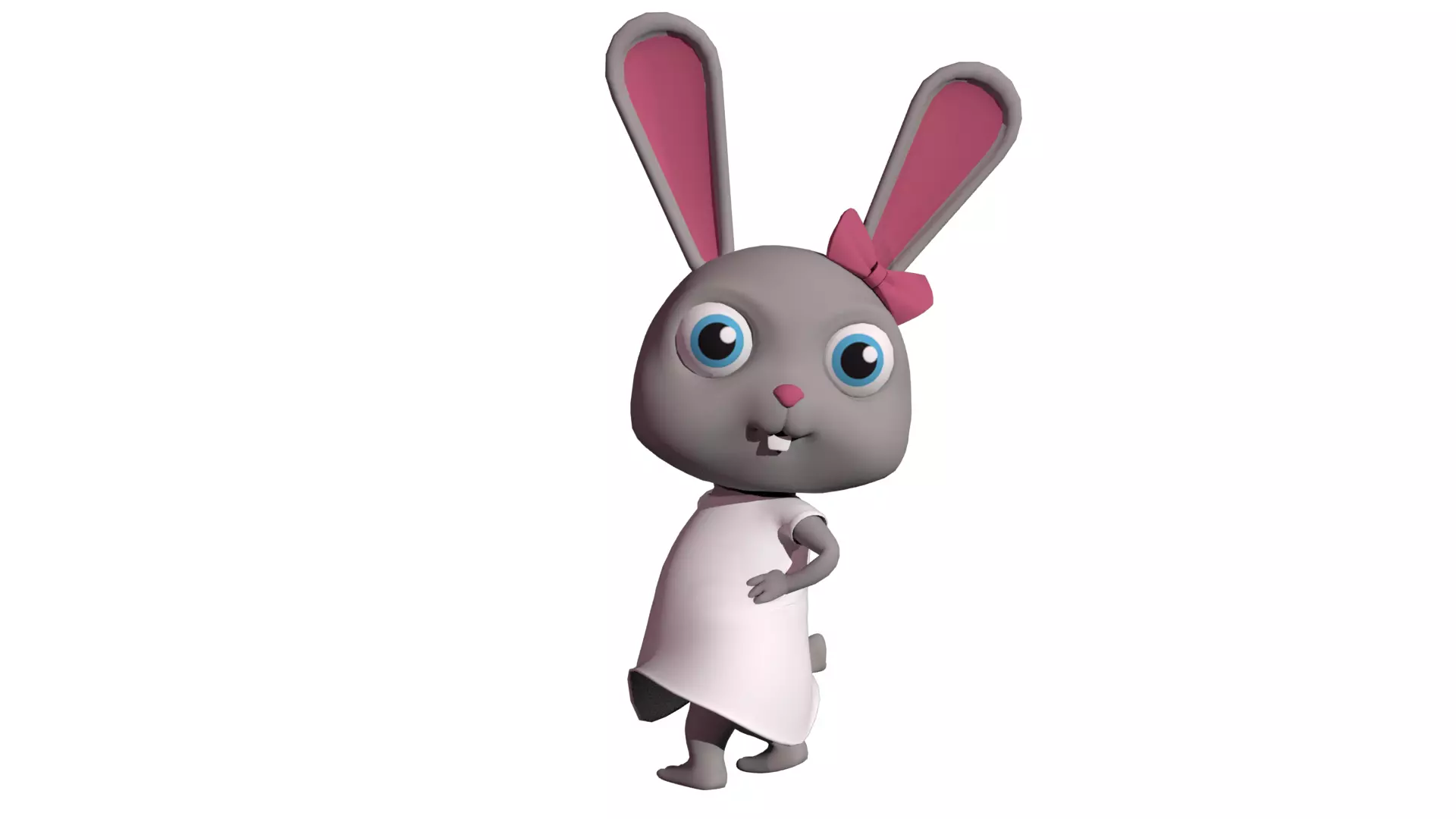 RABBIT GIRL Low-poly 3D model_0