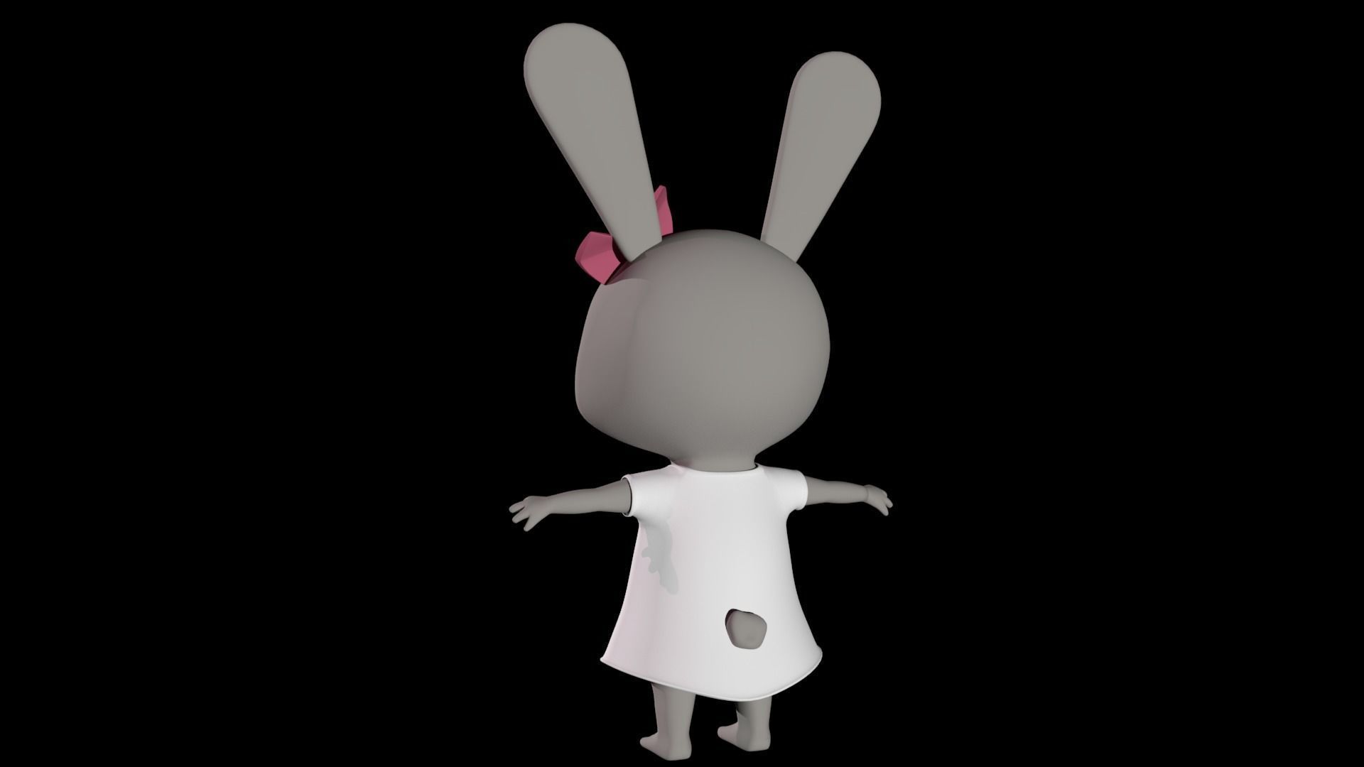 RABBIT GIRL Low-poly 3D model_5