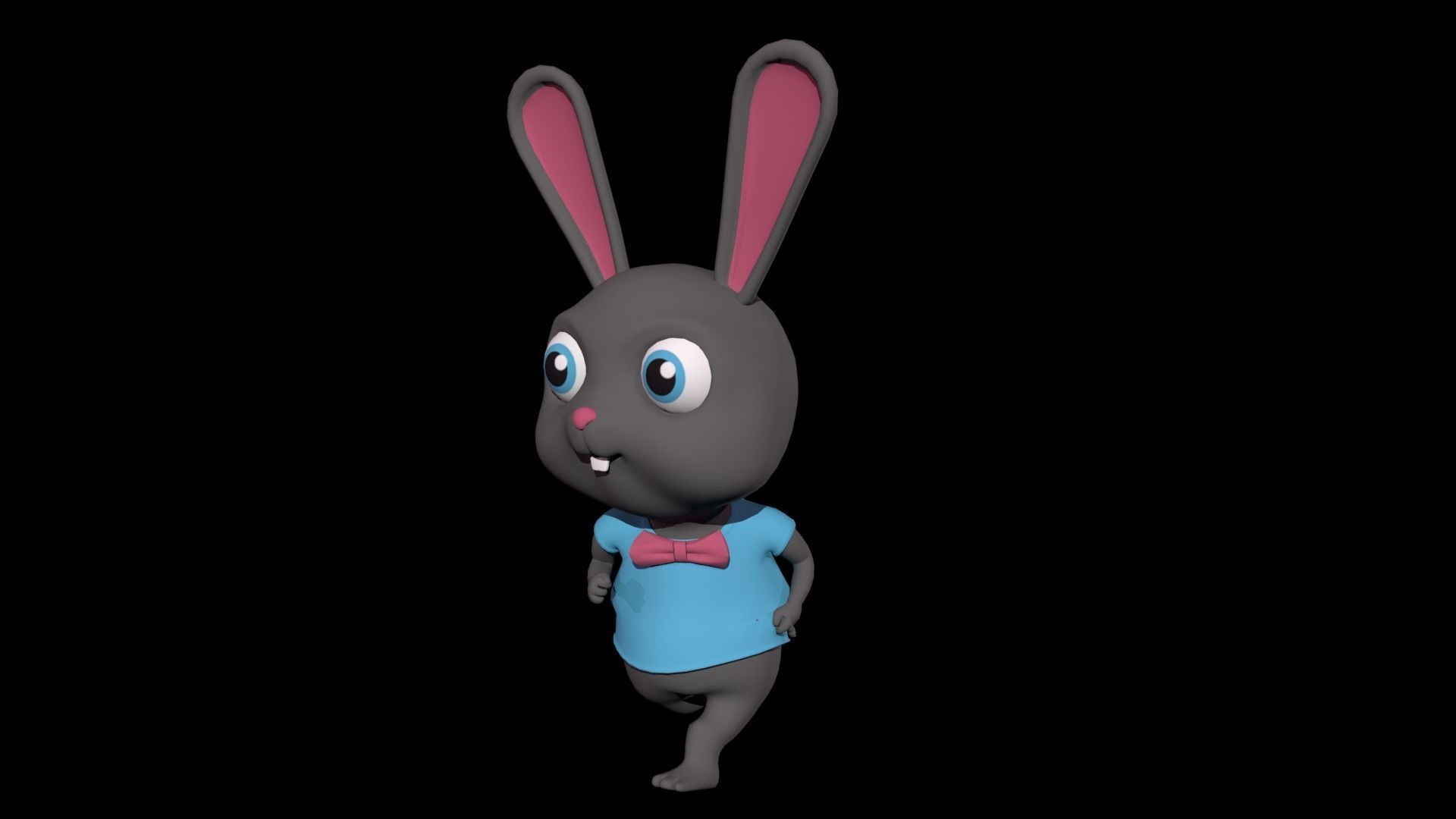 RABBIT BOY Low-poly 3D model_1