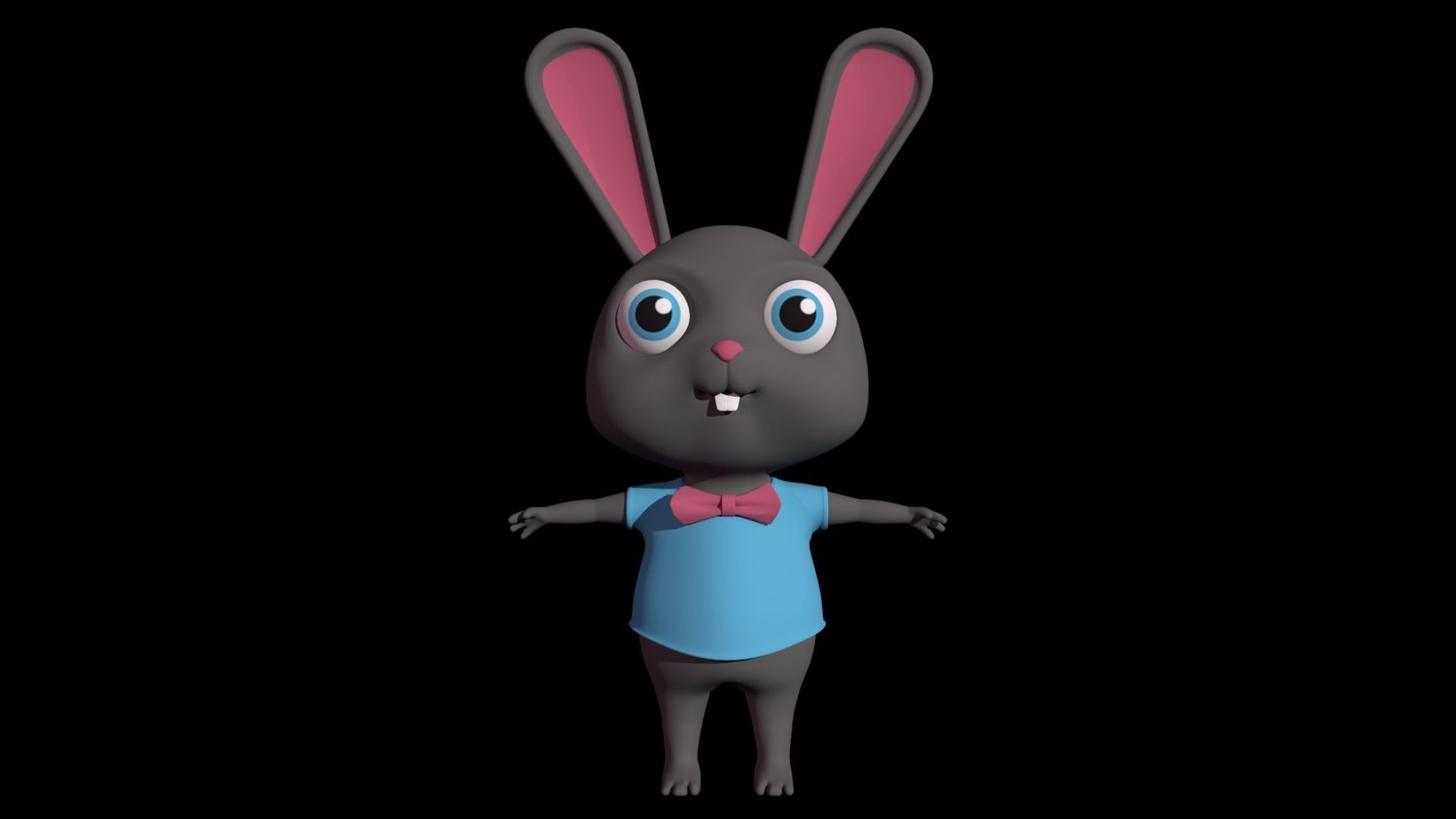 RABBIT BOY Low-poly 3D model_2