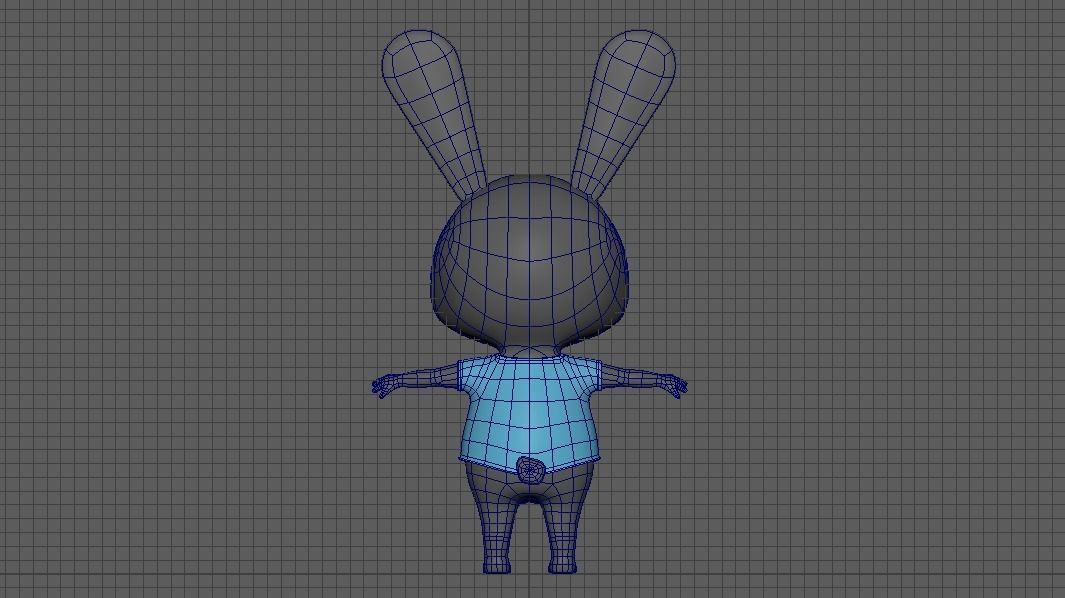 RABBIT BOY Low-poly 3D model_8