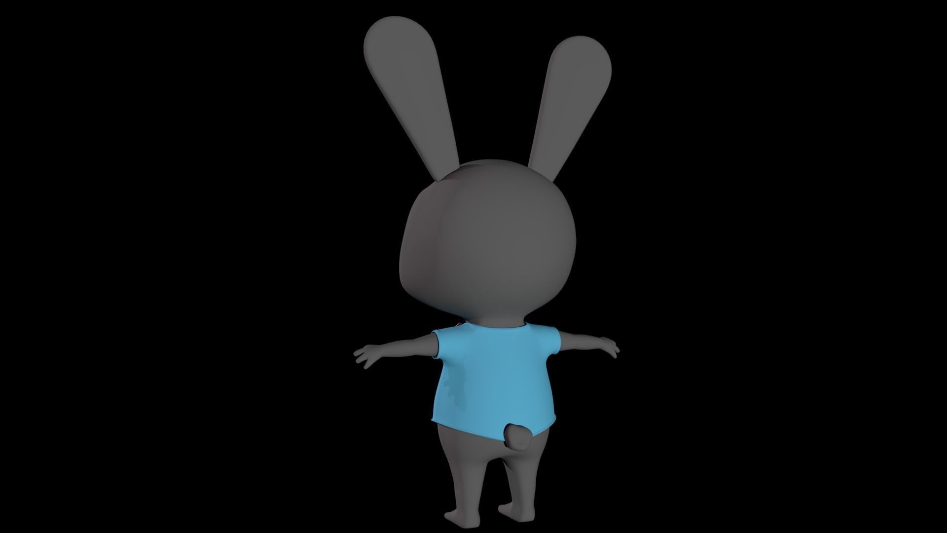 RABBIT BOY Low-poly 3D model_5