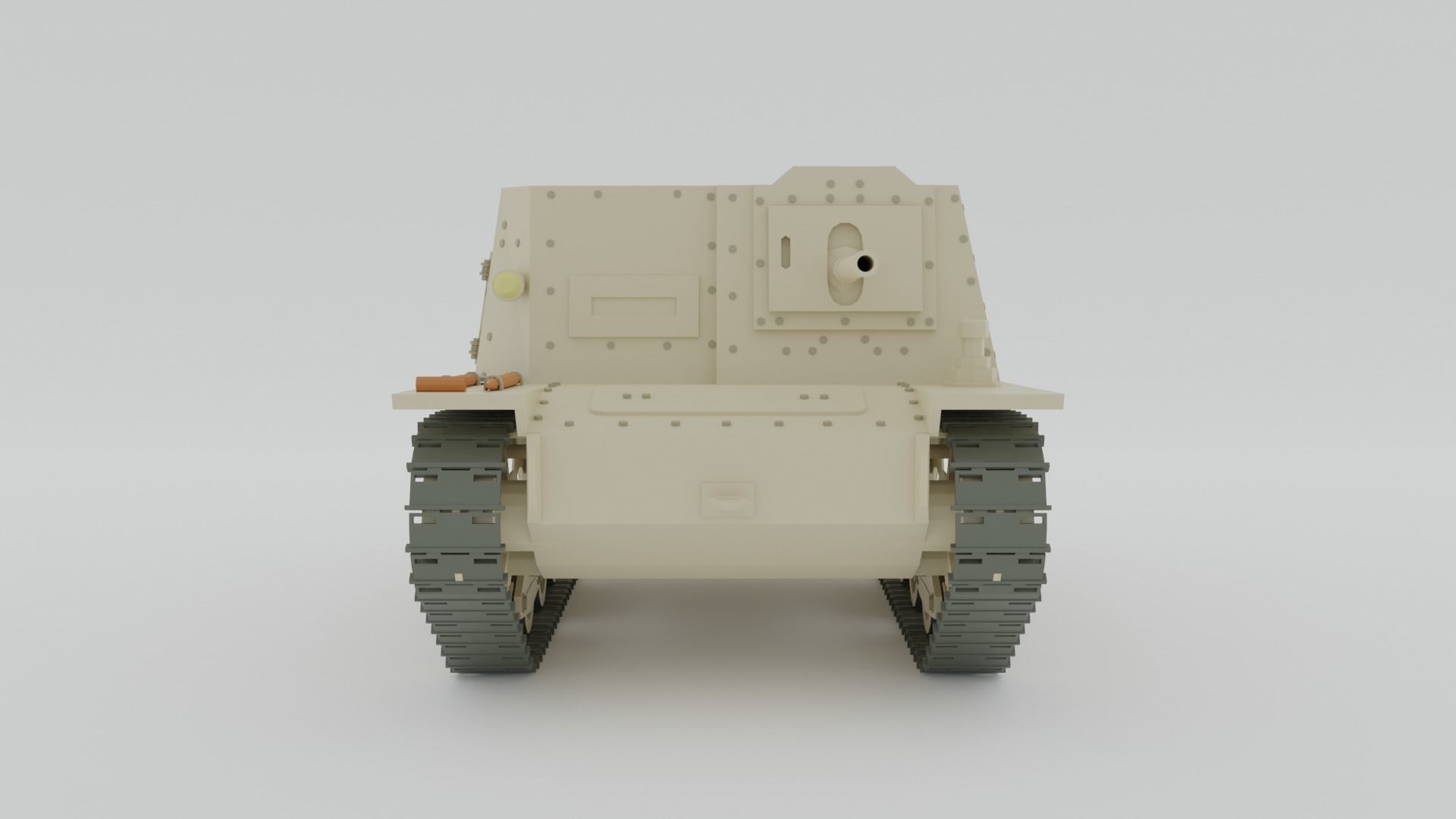 Cartoon Semovente L40 da 47-32 Tank 3D model_7