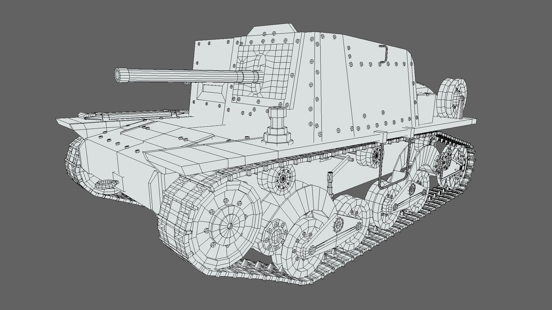Cartoon Semovente L40 da 47-32 Tank 3D model_13