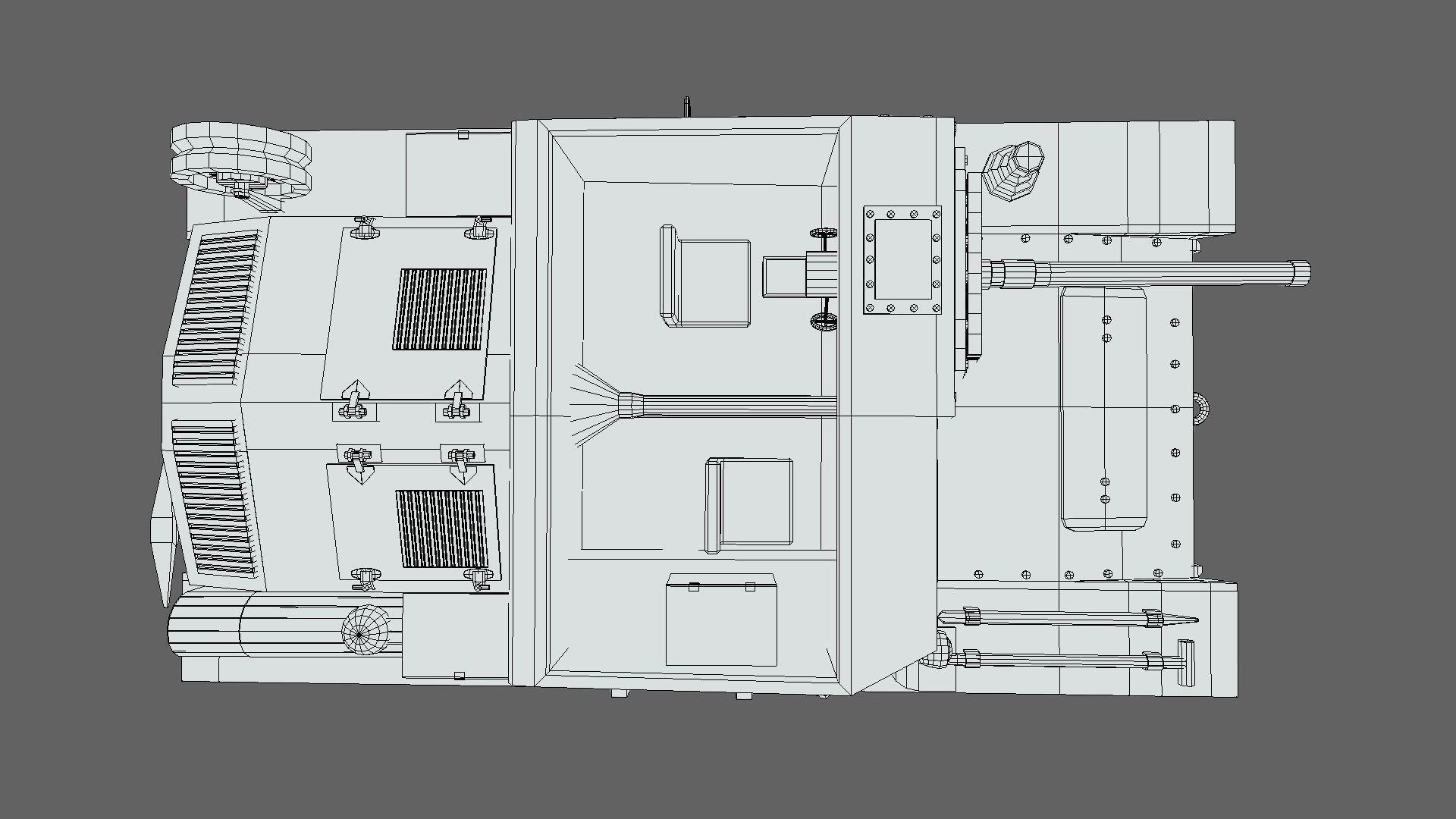 Cartoon Semovente L40 da 47-32 Tank 3D model_23