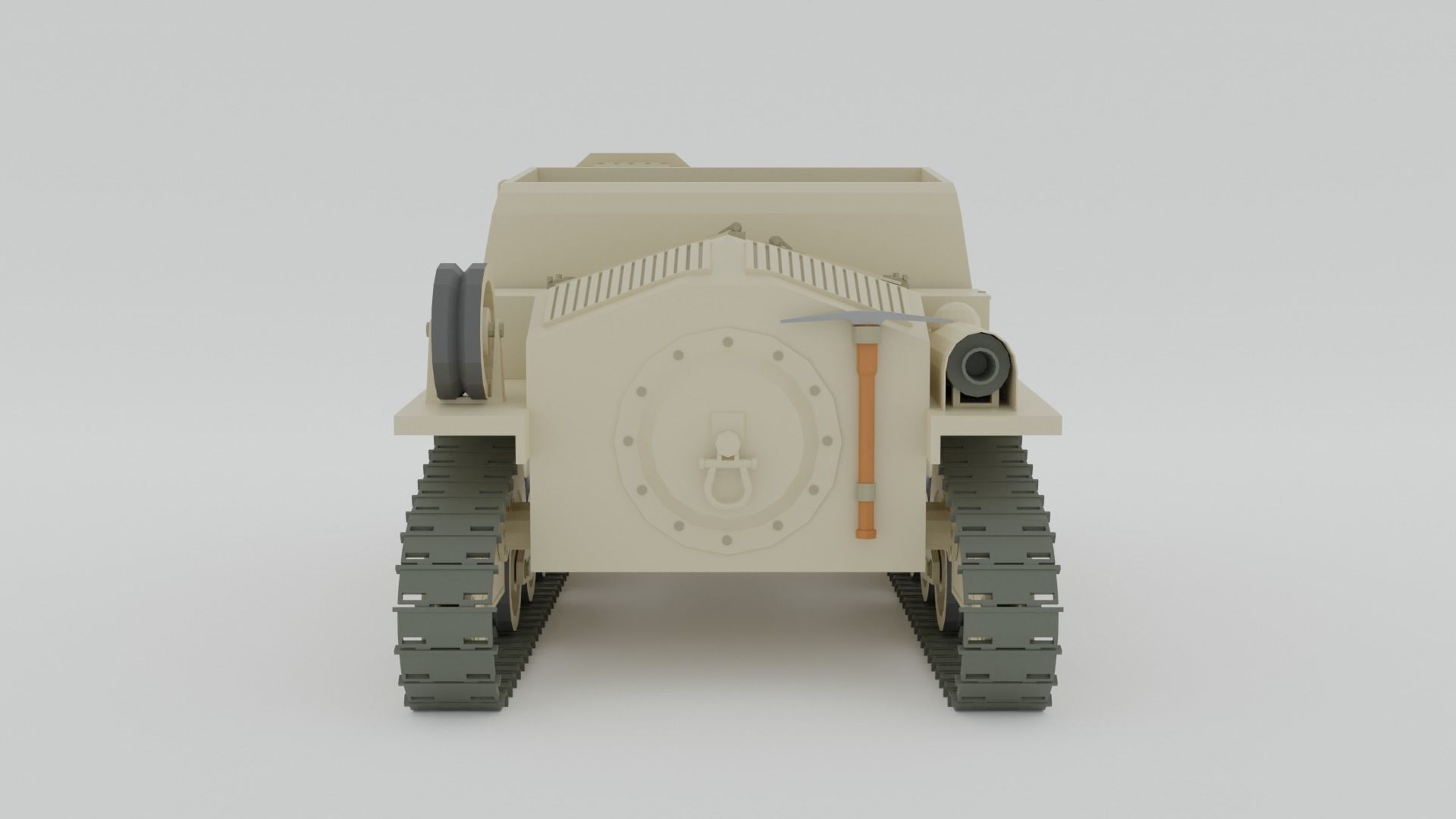 Cartoon Semovente L40 da 47-32 Tank 3D model_3
