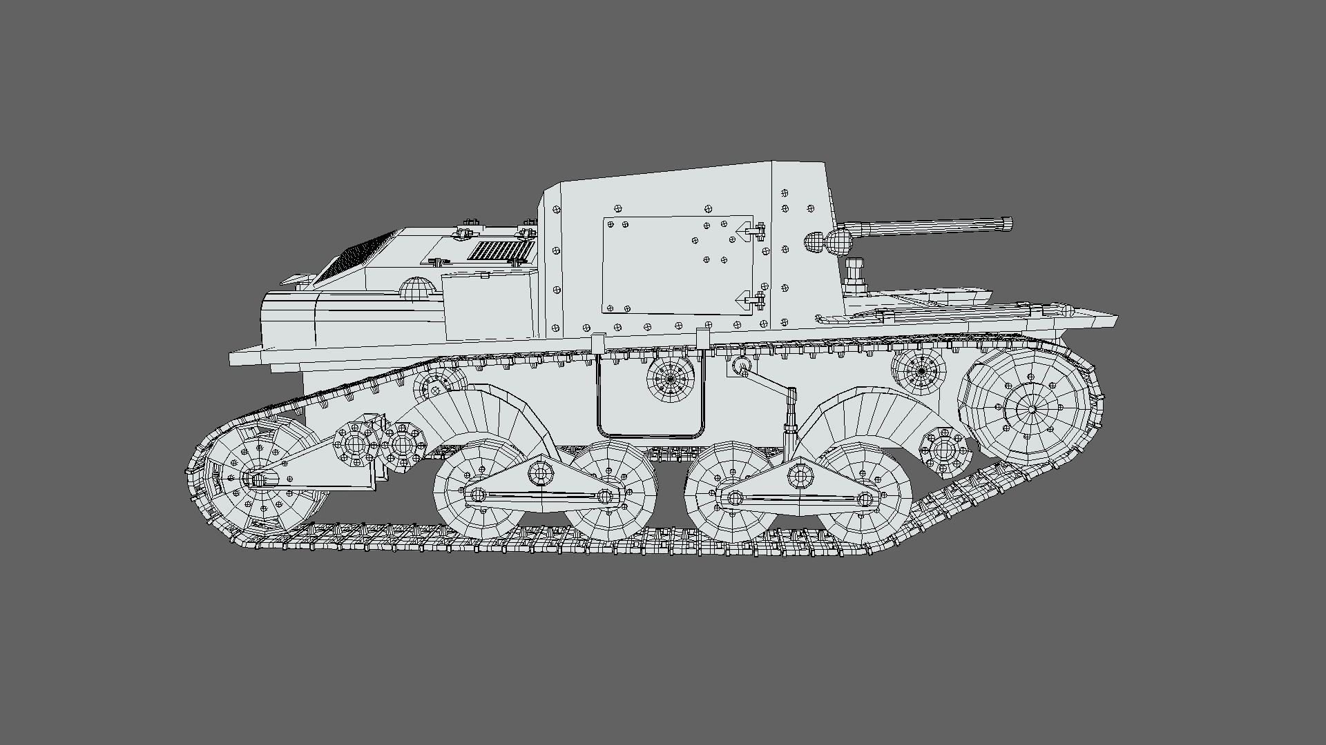Cartoon Semovente L40 da 47-32 Tank 3D model_18