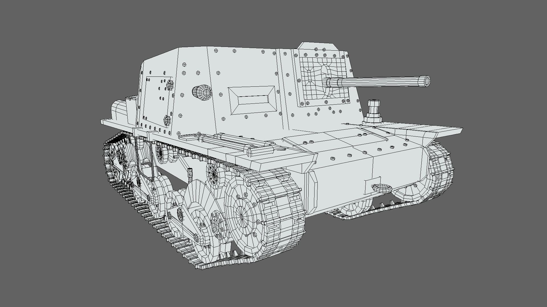 Cartoon Semovente L40 da 47-32 Tank 3D model_19