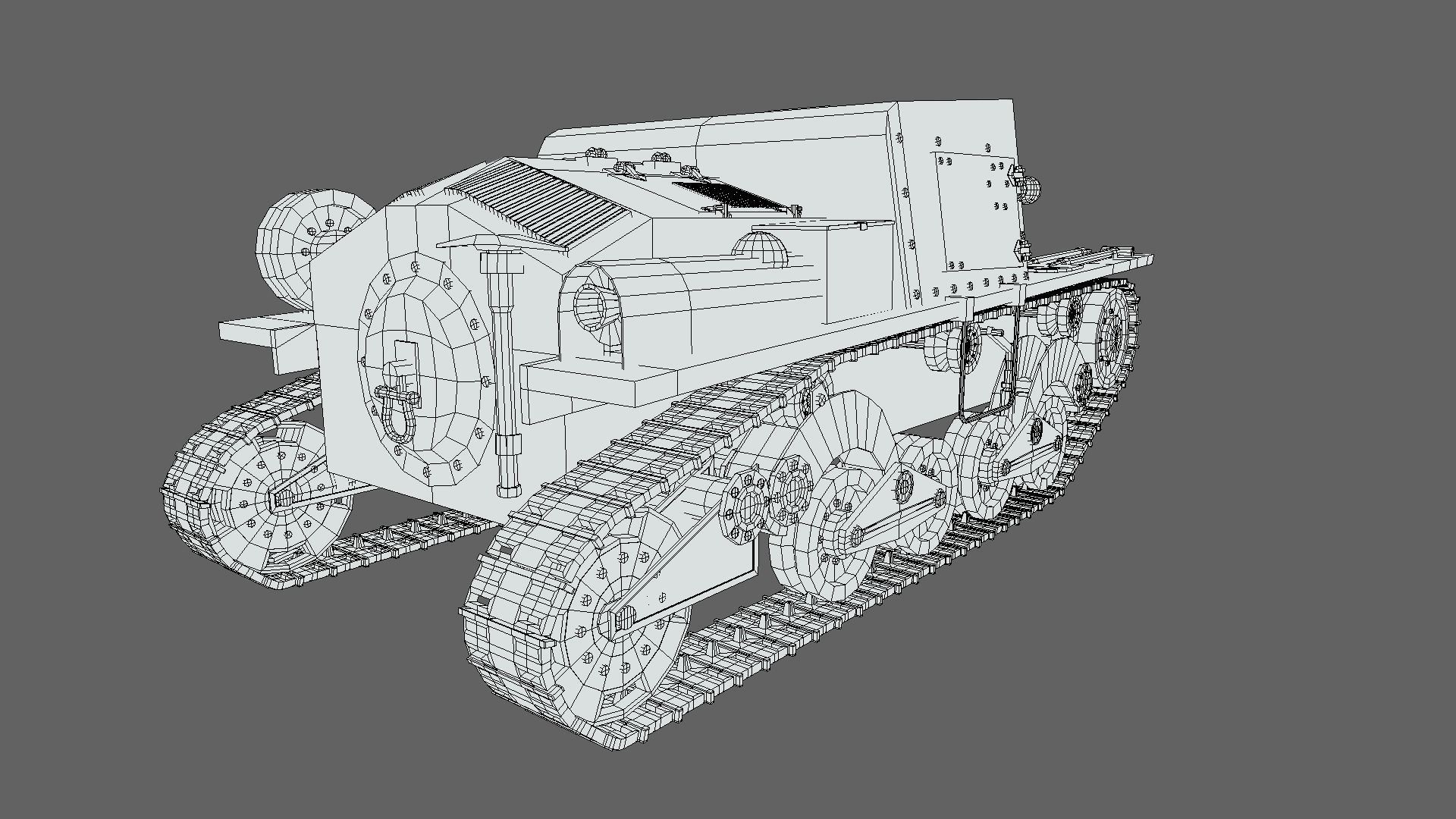Cartoon Semovente L40 da 47-32 Tank 3D model_17