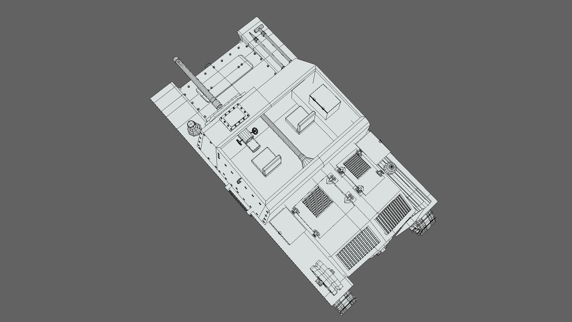Cartoon Semovente L40 da 47-32 Tank 3D model_21