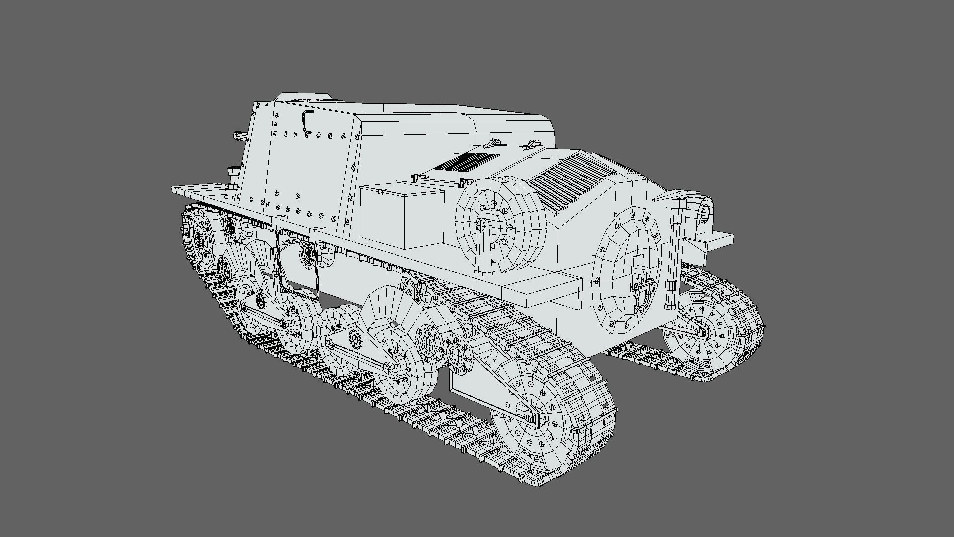 Cartoon Semovente L40 da 47-32 Tank 3D model_15