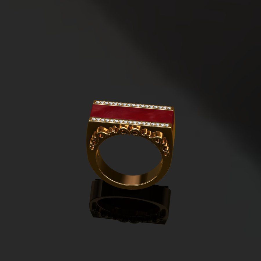 Rings marble ring 3D print model_8