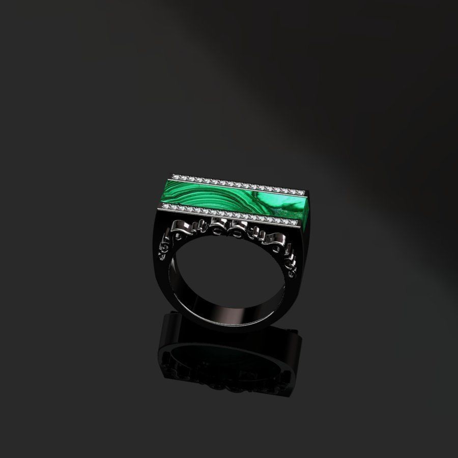 Rings marble ring 3D print model_9