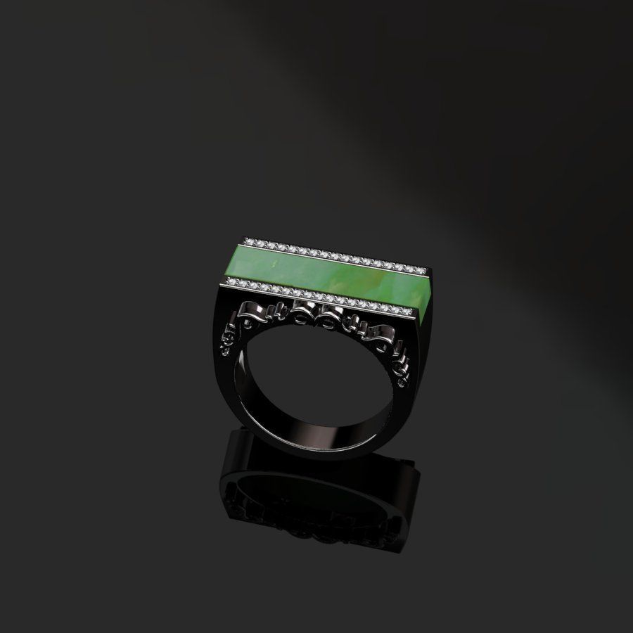 Rings marble ring 3D print model_7