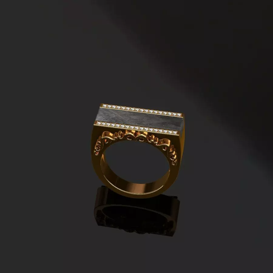 Rings marble ring 3D print model_0