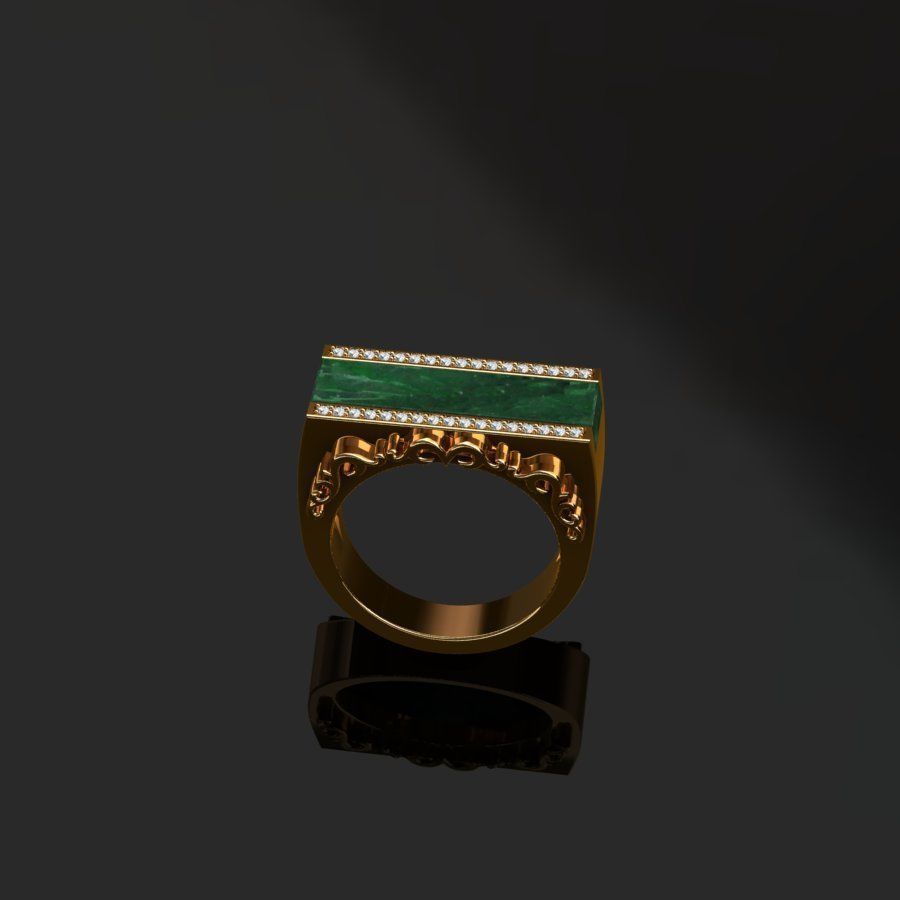 Rings marble ring 3D print model_6