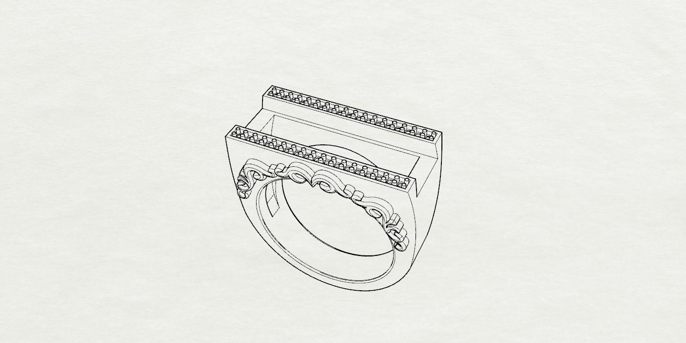 Rings marble ring 3D print model_14