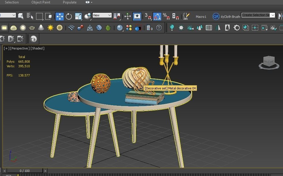 Decorative set 01 3D model_8