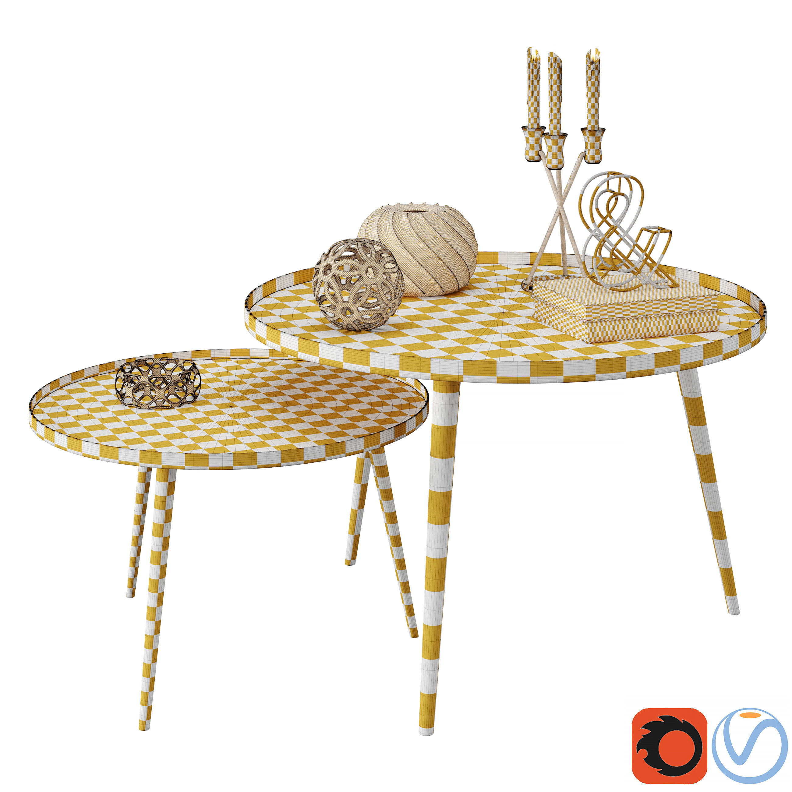 Decorative set 01 3D model_3