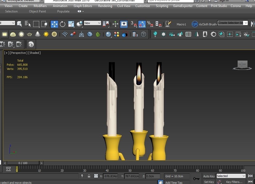 Decorative set 01 3D model_7