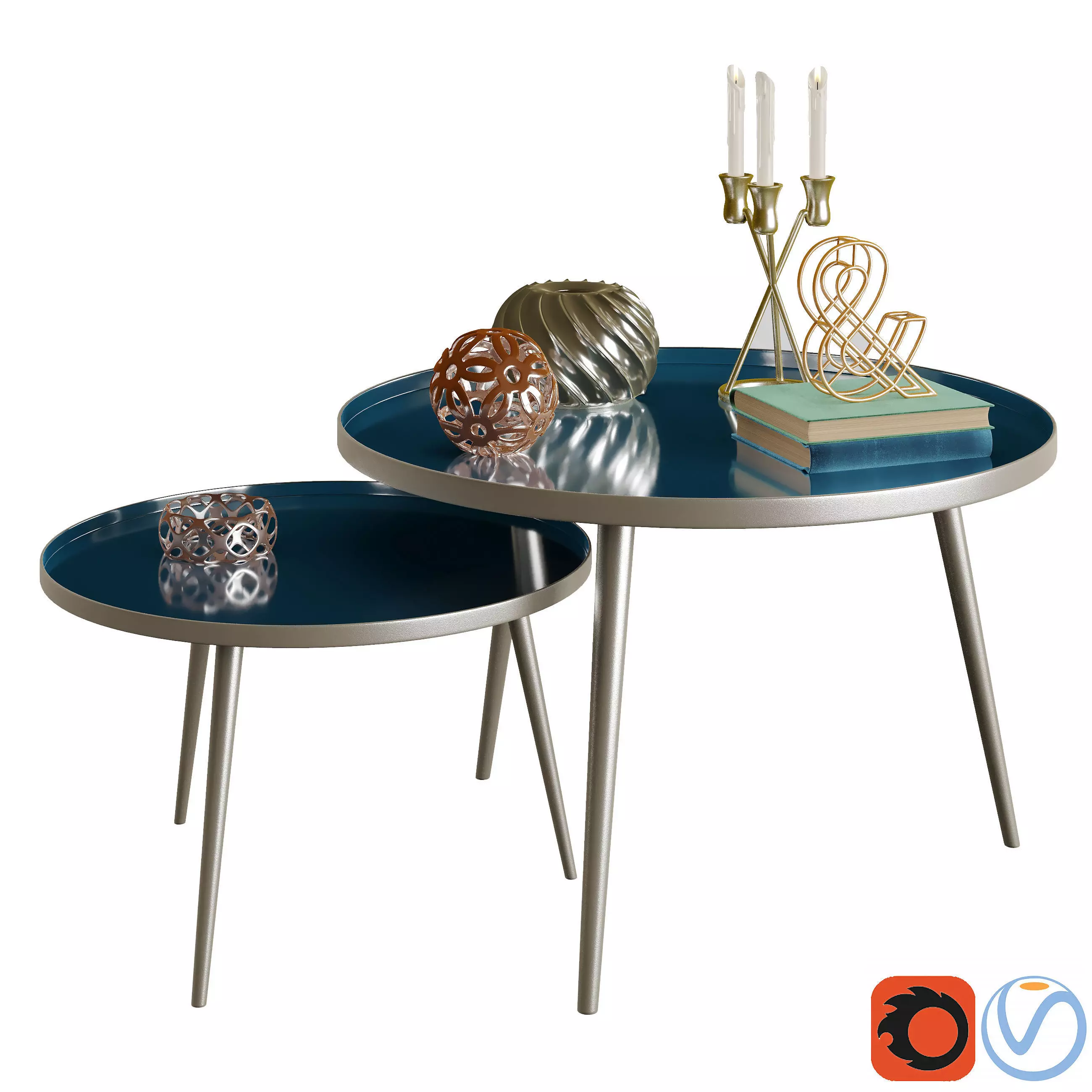 Decorative set 01 3D model_0
