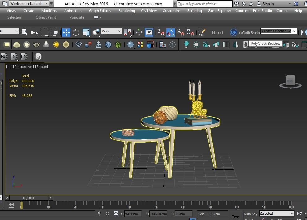 Decorative set 01 3D model_10