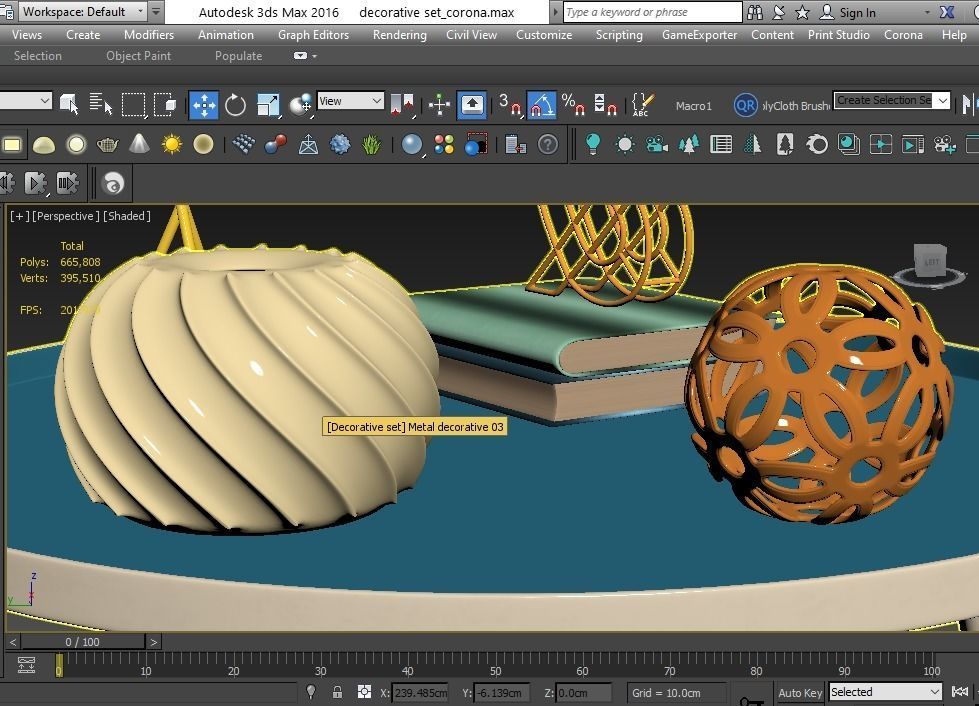 Decorative set 01 3D model_6