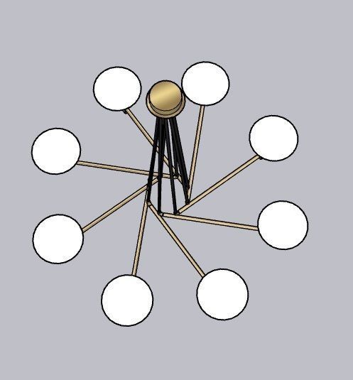 Jonathan Browning Lauriston Circular Chandelier 3D model_3