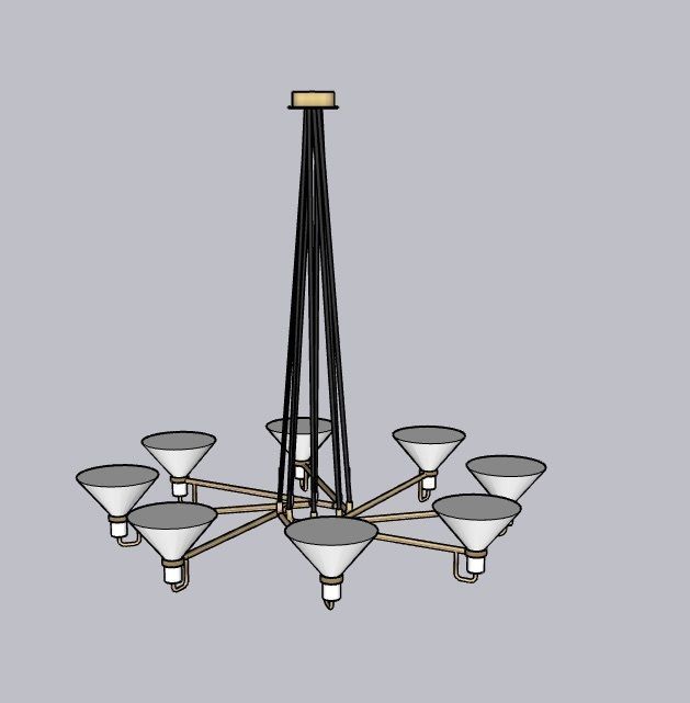 Jonathan Browning Lauriston Circular Chandelier 3D model_4