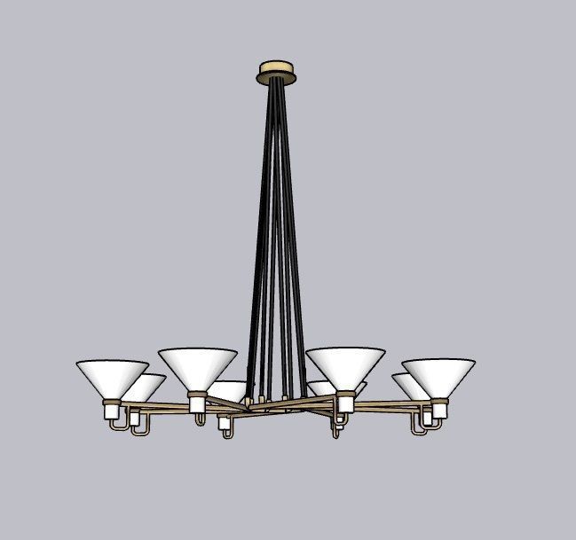 Jonathan Browning Lauriston Circular Chandelier 3D model_1