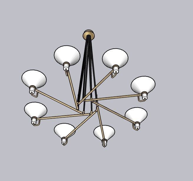 Jonathan Browning Lauriston Circular Chandelier 3D model_2
