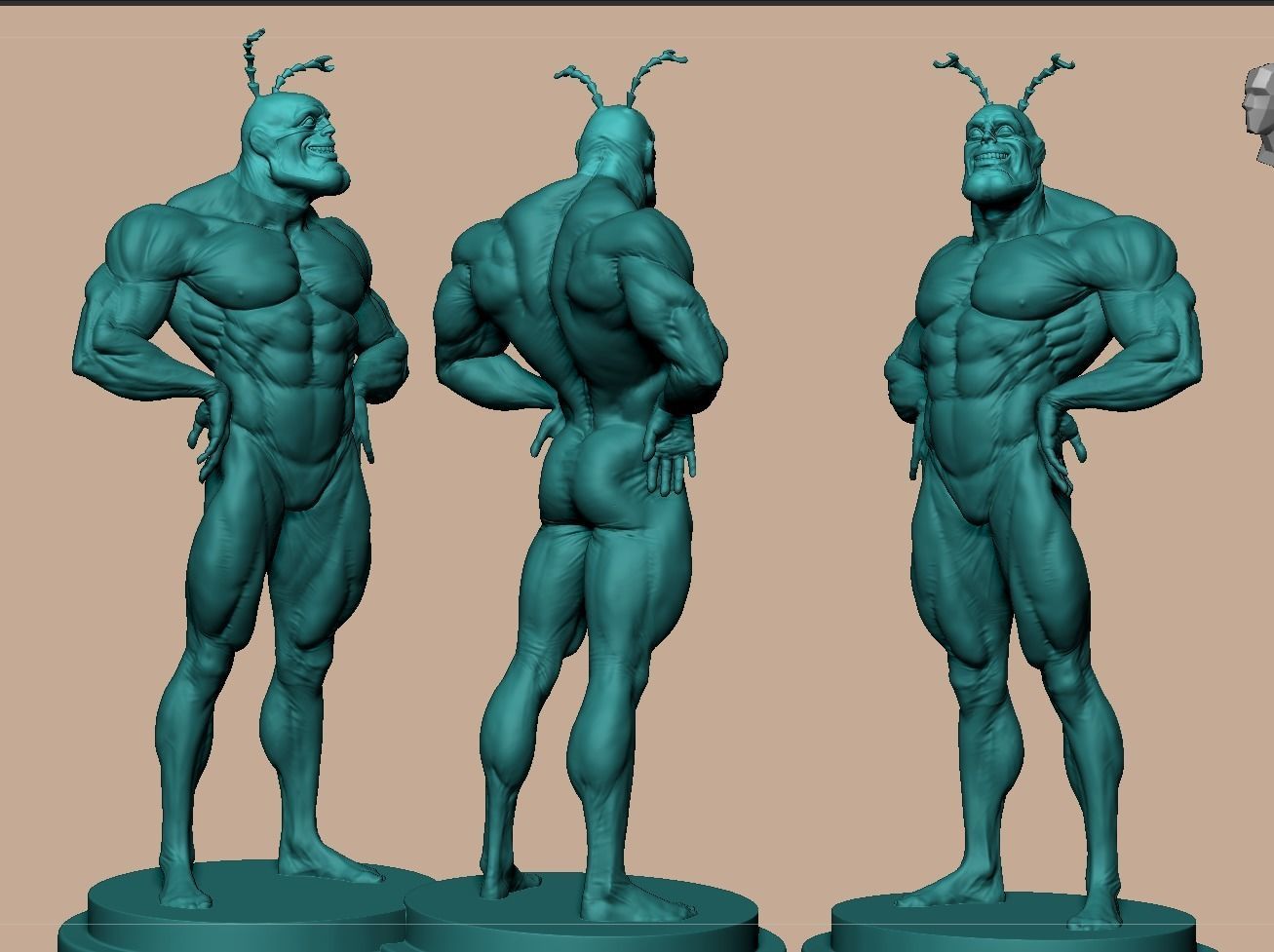 The Tick Statue 3D print model_3