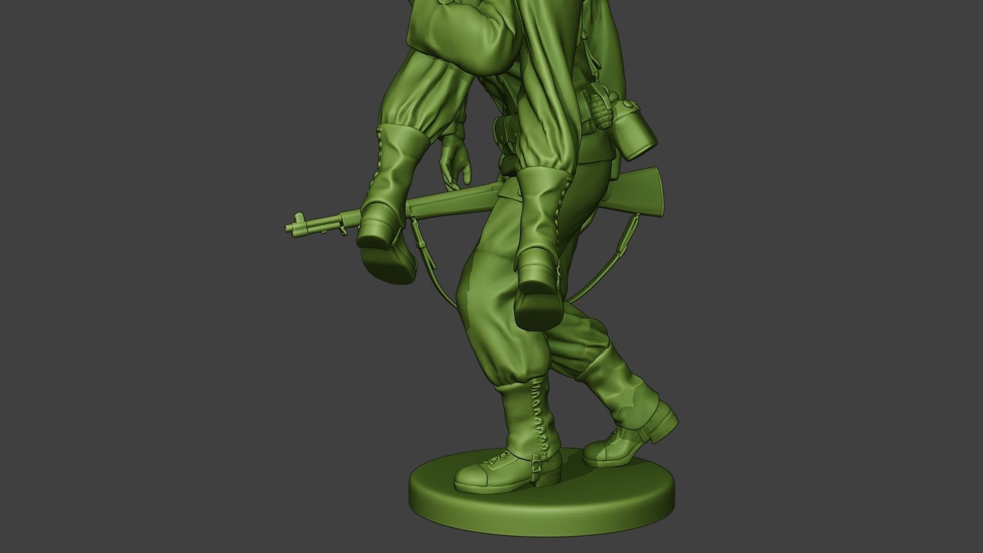 American soldier ww2 carring wounded A10 3D print model_16