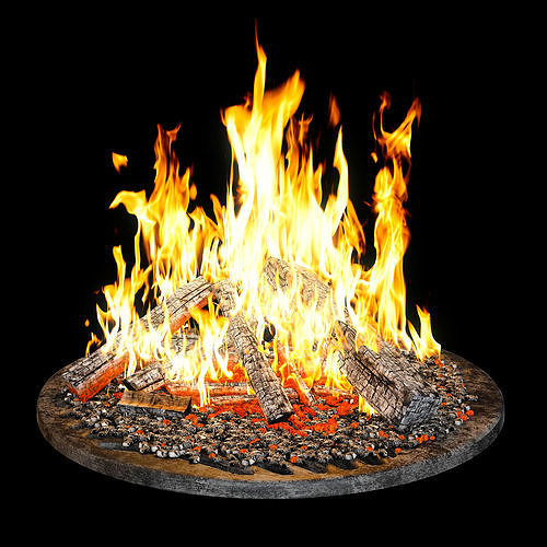 Bonfire fire pit 3D model
