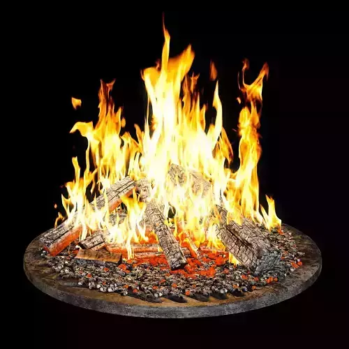 Bonfire fire pit 3D model