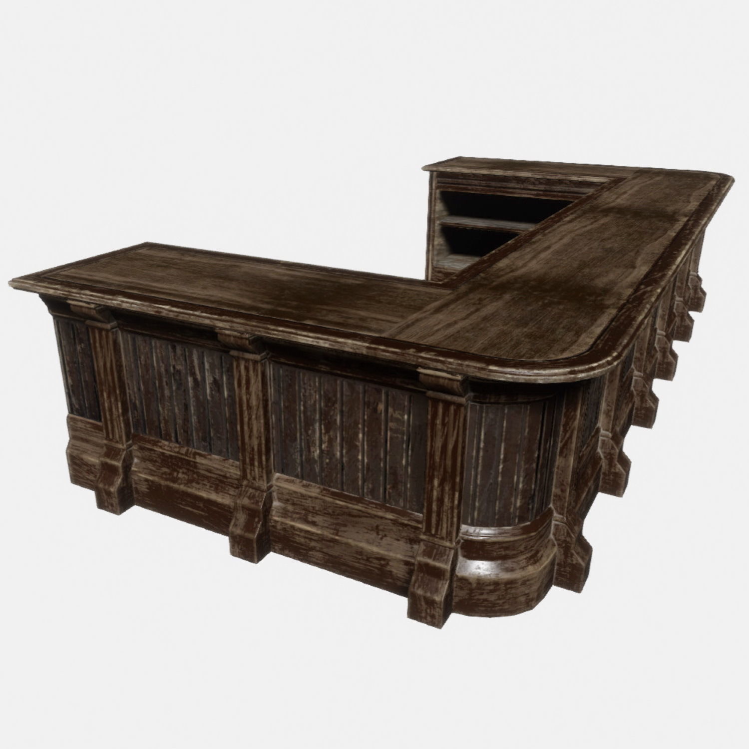 Old Bar Counter Low-poly 3D model