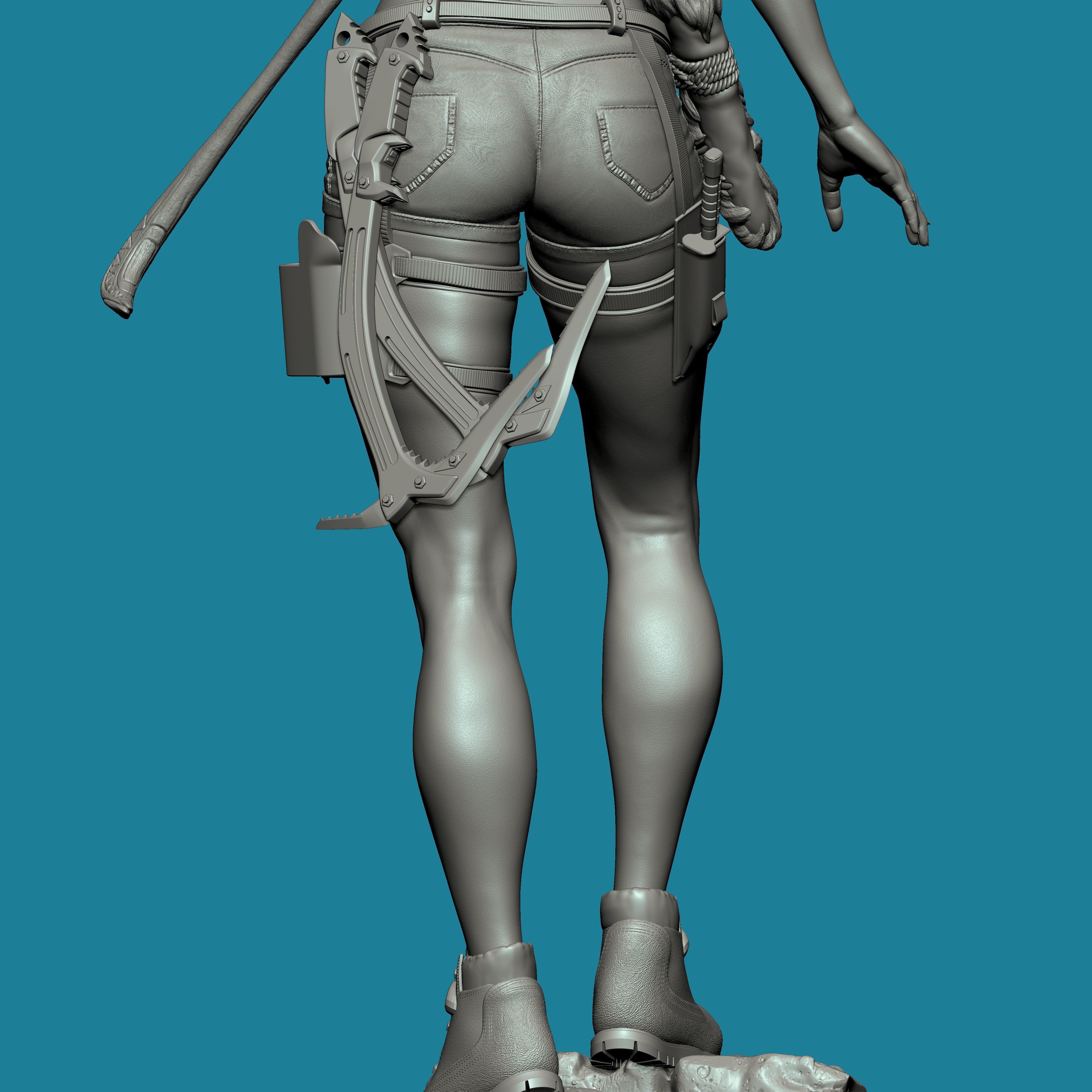 Lara Croft Tomb Raider FanArt Statue 3D print model_23