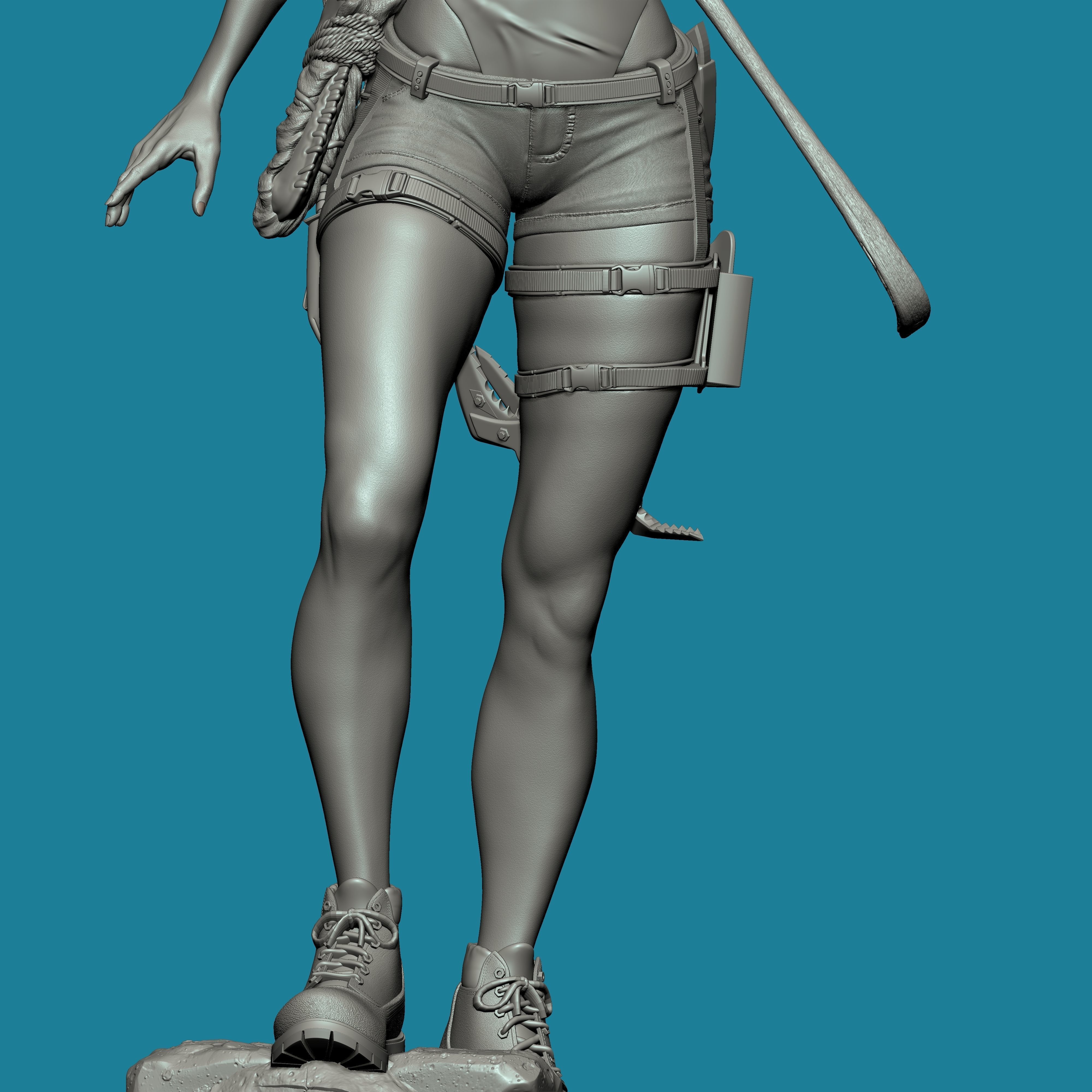 Lara Croft Tomb Raider FanArt Statue 3D print model_22